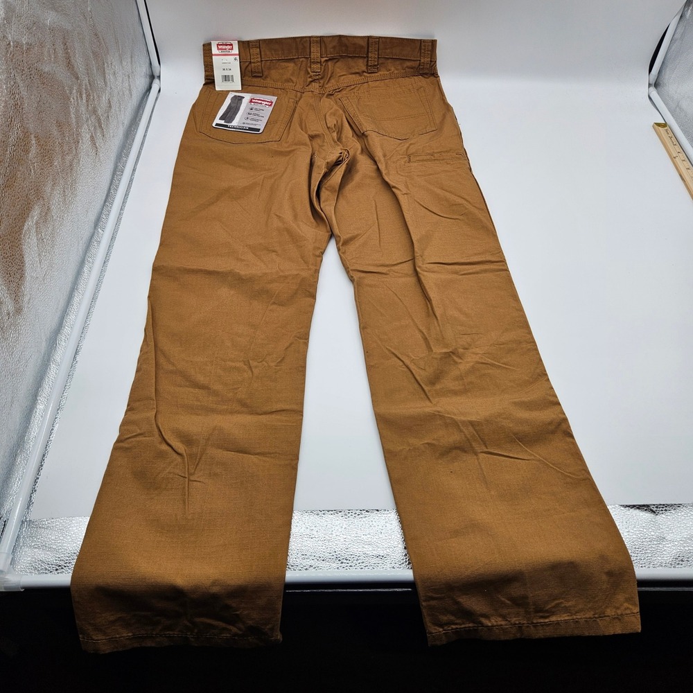 Wrangler Workwear Technician Relaxed Fit Brown Canvas Pants 36x34 WMWT1AR NEW - Picture 7 of 11